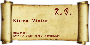 Kirner Vivien névjegykártya